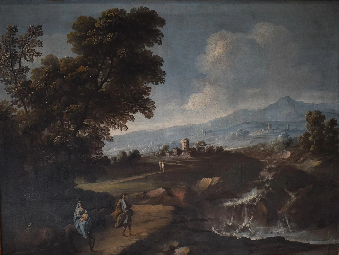 Giuseppe Zola-23-Paesaggio con cascata oLa fuga in Egitto - Casa di Ludovico Ariosto, Ferrara